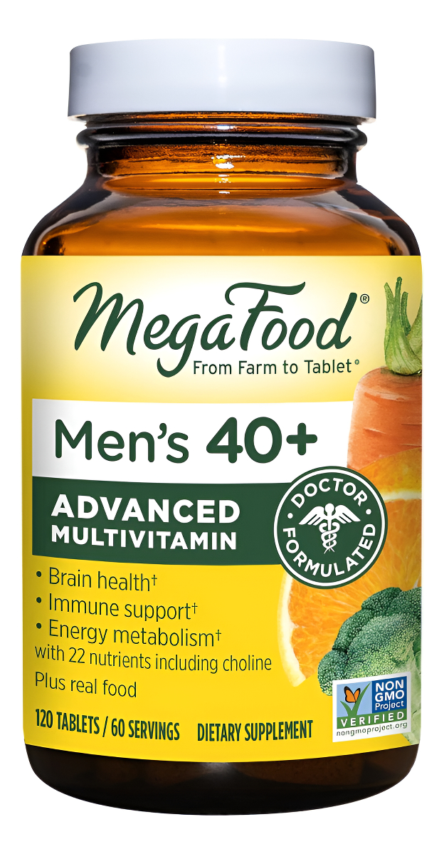 Megafood Multivitamínico Para Hombres De Más De 40 Años Con Vitaminas Y Minerales, 120 Tabletas