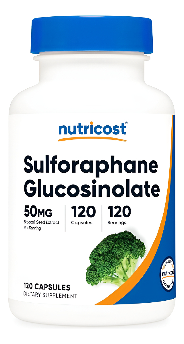 Nutricost Glucosinolato De Sulforafano (sgs) 50 Mg Con Extracto De Semilla De Brócoli, 120 Cápsulas