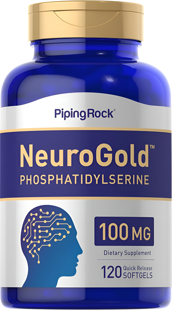 Piping Rock Suplemento De Fosfatidilserina | 100 Mg | 120 Cápsulas Blandas | Neurogold | Sin Omg, Gluten