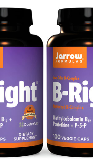 Jarrow Formulas B-right (complejo B) 100 Cápsulas Veganas (paquete De 2)