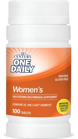 21st Century 100 Tabletas One Daily Para Mujer, Suplemento Multivitamínico Y Multimineral