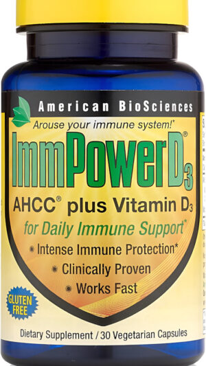 Immpowerd3 Ahcc Extracto De Hongos Más Vitamina D3 - Apoyo Del Sistema Inmunológico Para Adultos - Apoya La Función De