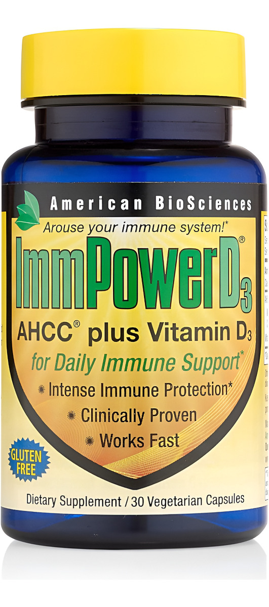Immpowerd3 Ahcc Extracto De Hongos Más Vitamina D3 - Apoyo Del Sistema Inmunológico Para Adultos - Apoya La Función De
