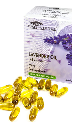 Aceite Puro De Lavanda 500 Mg, Extracto Macerado Frío 100% Puro Y Natural, 40 Cápsulas De Cápsula Blanda