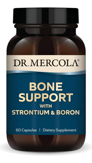 Dr. Mercola Soporte Óseo Con Estroncio Y Boro, 30 Porciones (60 Cápsulas), Suplemento Dietético, Para Comodidad Ósea Y