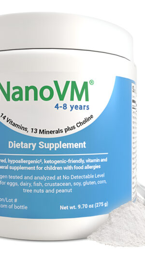 Nanovm Multivitamínico Para Niños Sin Alérgenos Con 14 Vitaminas Y 13 Minerales, Suplemento Bajo En Carbohidratos
