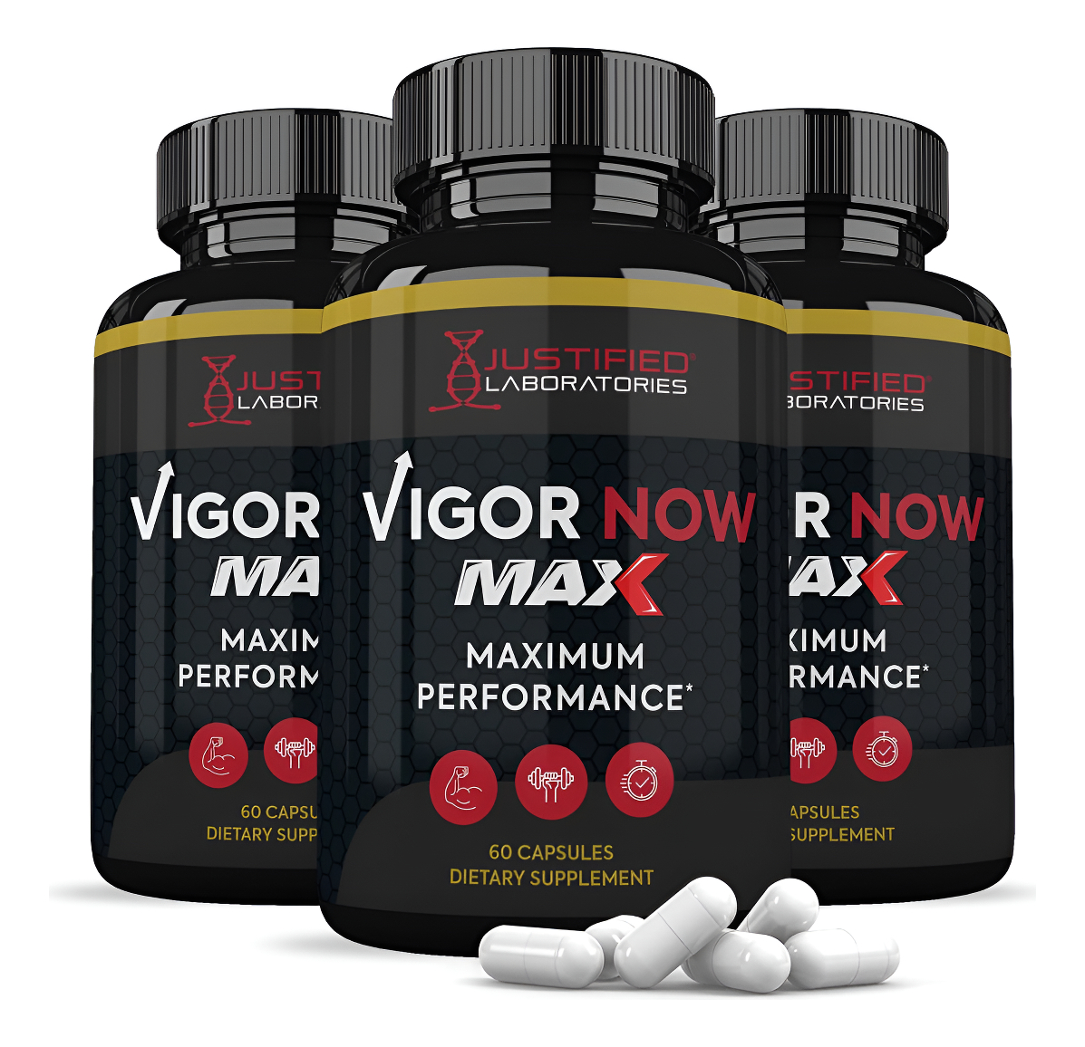 Vigor Now Max 1600 Mg Advanced Men's Health Formula 180 Cápsulas (paquete De 3)