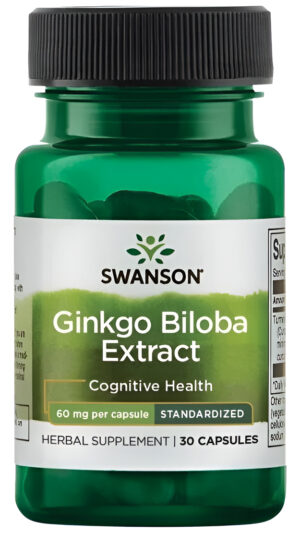 Extracto De Ginkgo Biloba  Estandarizado 30 Caps 60 Mg Sw