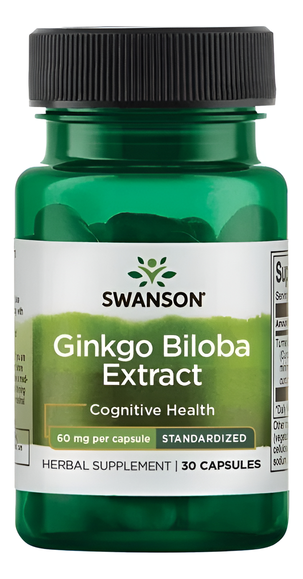 Extracto De Ginkgo Biloba Estandarizado 30 Caps 60 Mg Sw