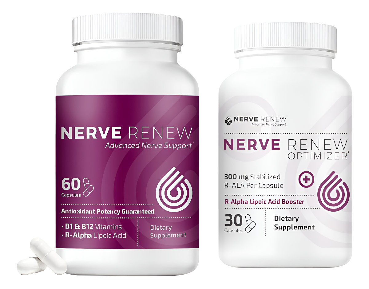 Nerve Renew Paquete De Suplementos Optimizadores Para El Sistema Nervioso (60 Y 30 Cápsulas)