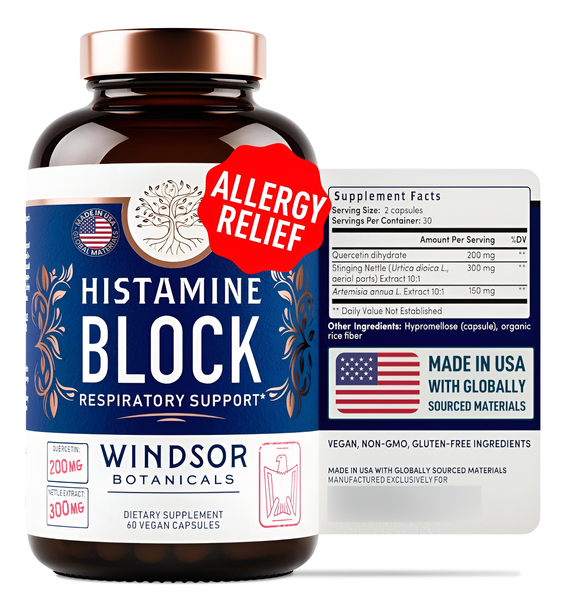 Cápsulas De Bloque De Histamina Para Alergias, Suplemento De Alergia A Quercetina E Intolerancia A La Histamina, Antihi