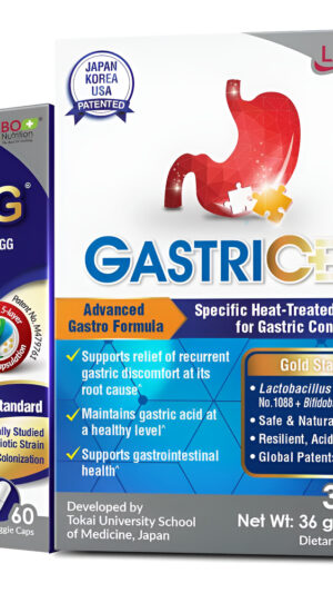 Labo Nutrition Gastricell + Floragg, Probióticos Y Prebióticos, Elimina H. Pylori, Alivia La Quemadura Cardíaca, Regula