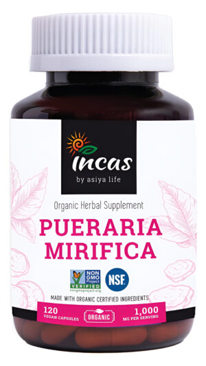 Incas Organic Pueraria Mirifica 500mg Extracto De Raíz En Polvo Cápsulas Veganas De Tailandia Sin Omg Verificado
