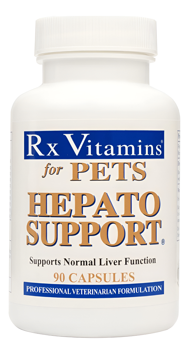 Rx Vitamins Soporte Hepato Para Perros Y Gatos - Suplemento De Cardo Mariano Para Mascotas - 100 Mg De Cardo Mariano Pa