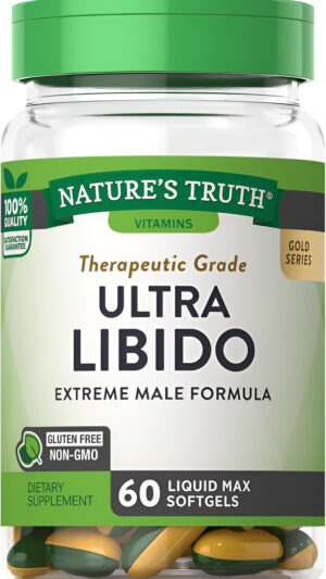 Nature's Truth Suplemento De Libido Para Hombres | 60 Cápsulas Blandas | Sin Omg Y Sin Gluten