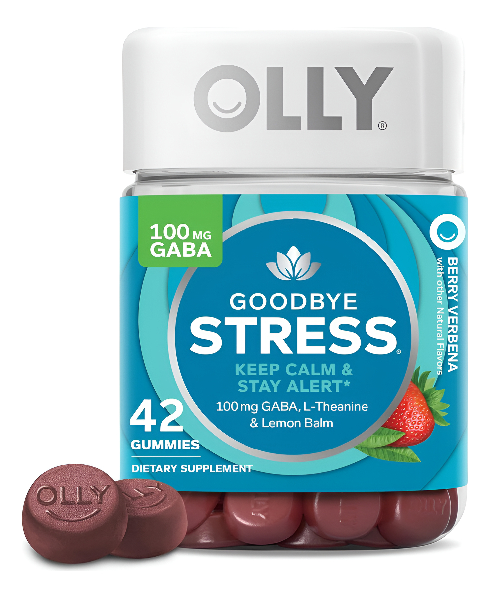 Olly Goodbye Stress 42 Gomitas Vitamínicas, Con Gaba, L-teanina, Bálsamo De Limón, Suplemento Para Aliviar El Estrés