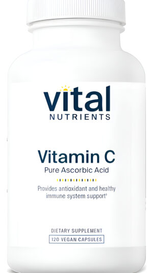 Vital Nutrients Vitamina C 1000 Mg (ácido Ascórbico 100% Puro) | Sin Gluten, Lácteos Y Soja | Sin Omg | 120 Cápsulas