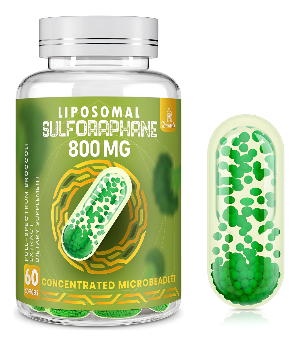 Sulforafano Liposomal De 800 Mg, Potente Suministro Dual Para Máxima Absorción Y Potencia, Extracto De Brócoli De Espec