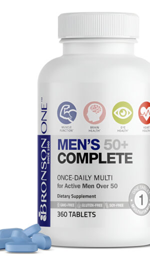Bronson One Daily - Multivitamínico Completo Para Hombre 50+, 360 Tabletas