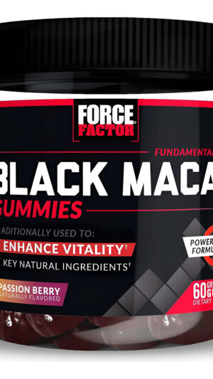 Force Factor Gomitas De Maca Negra, Raíz De Maca Negra Para Mejorar La Vitalidad En Hombres Y Mujeres, Aumentar La Ener