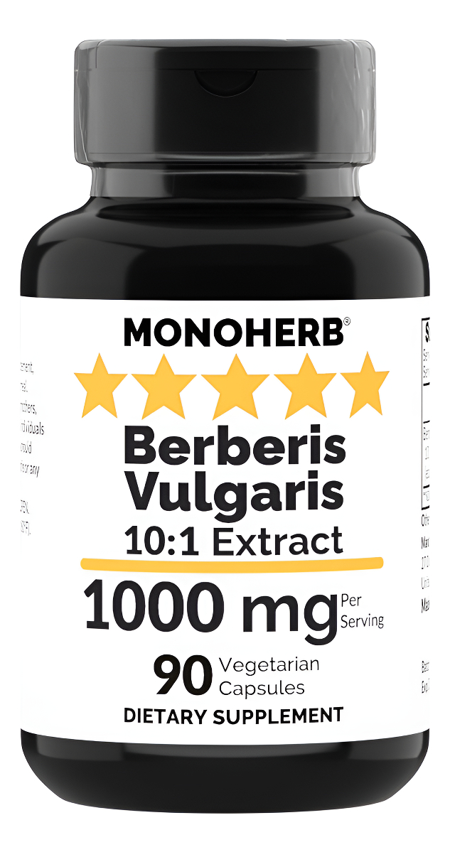 Berberis Vulgaris Extracto 1000 Mg - 90 Cápsulas Vegetarianas
