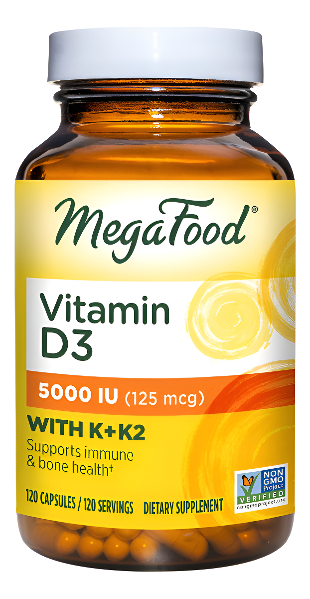 Megafood Vitamina D3 5000 Iu (125 Mcg) Salud Ósea Y Apoyo Inmunológico