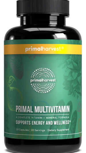 Primal Harvest Multivitamínico Para Mujeres Y Hombres, Varias Vitaminas Y Minerales, 30 Cápsulas