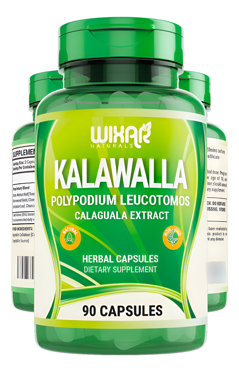 Wixar Kalawalla Cápsulas Raíz De Kalawalla Y Hojas De Helecho Extracto De Calaguala Hierba Con Píldoras Polypodium