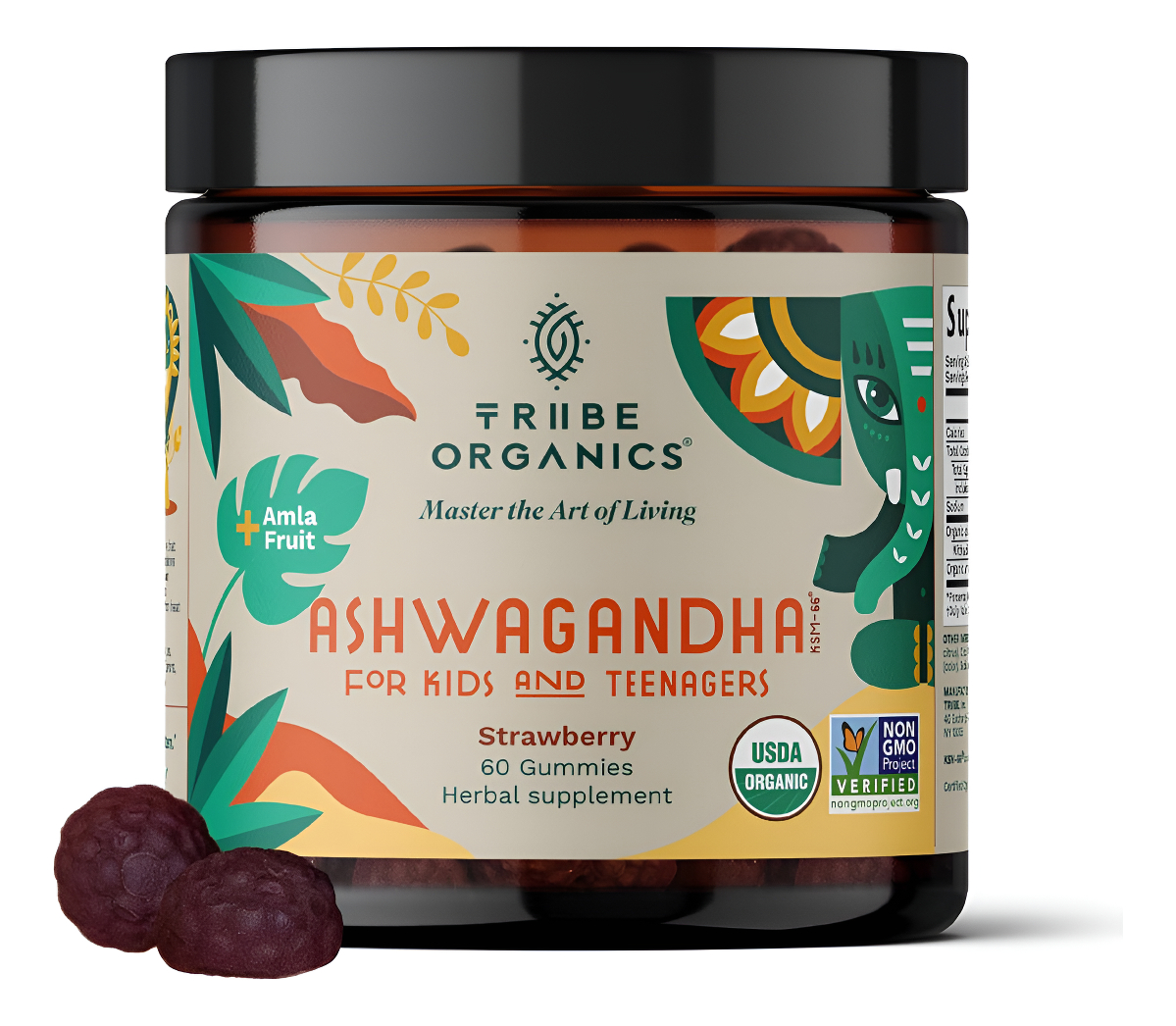 Ashwagandha Ksm-66 - Gomitas Para Niños Y Adolescentes, Extracto De Raíz Orgánica Pura, Suplemento Ayurvédico, Gomita,