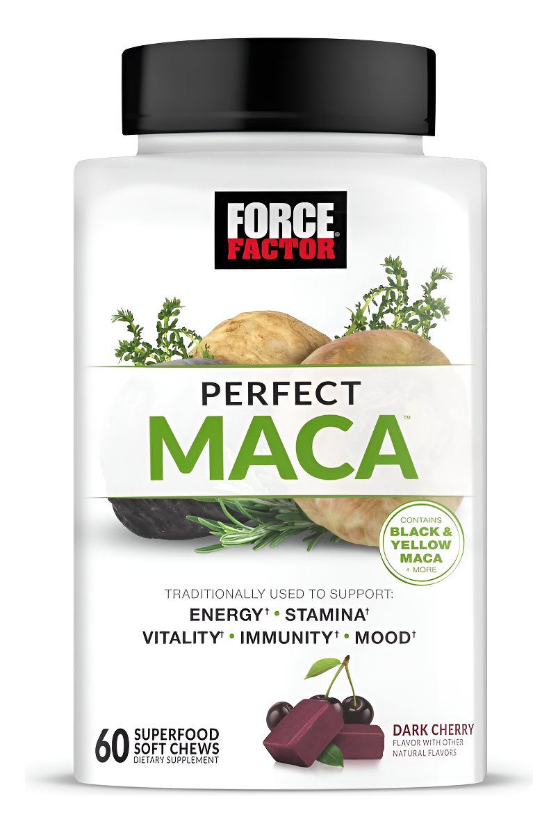 Force Factor Perfect Maca, Raíz De Maca Y Suplemento Dim Con Azafrán Para Aumentar La Energía Y El Estado De Ánimo, Con