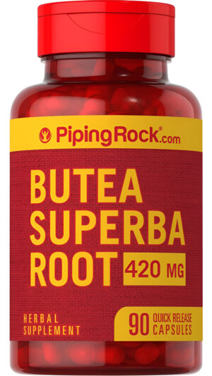 Piping Rock Butea Superba Root 420 Mg | 90 Cápsulas | Suplemento De Hierbas | Sin Omg, Sin Gluten