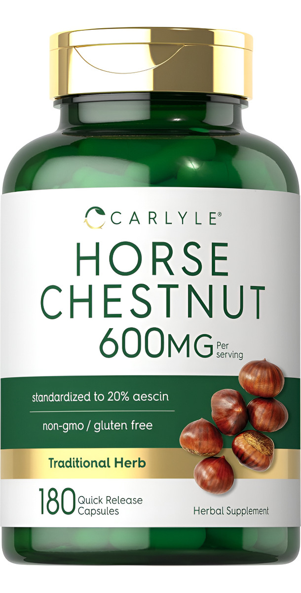 Carlyle Cápsulas De Castaño De Indias De 600 Mg | 180 Unidades | Sin Omg, Extracto Sin Gluten