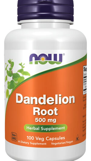 Now Suplementos, Raíz De Diente De León (taraxacum Officinale) 500 Mg, Suplemento De Hierbas, Para Dietética, 100 Cápsulas Vegetales