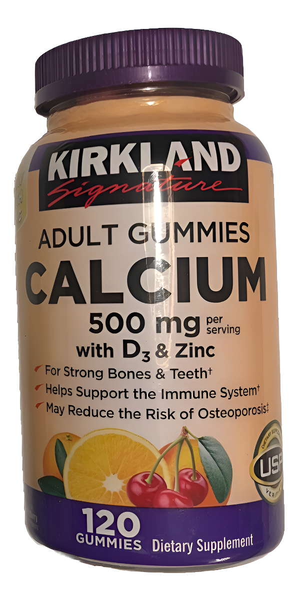 Kirkland Gomas De Calcio D3 Y Zinc Para Adultos