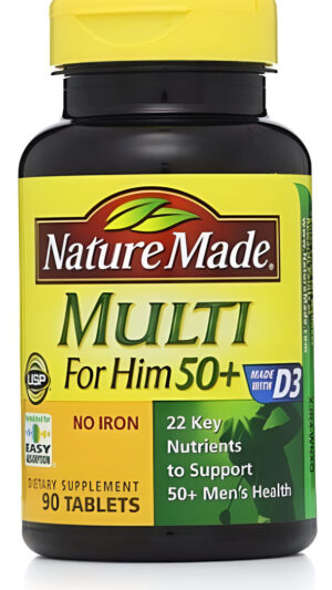 Nature Made Multi For Him 50+ 90 Tabletas De Suplemento Dietético, Paquete De 4