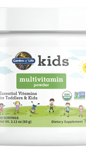 Multivitamínico En Polvo Para Niños Garden Of Life, Vitaminas Y Minerales Diarios Para Niños