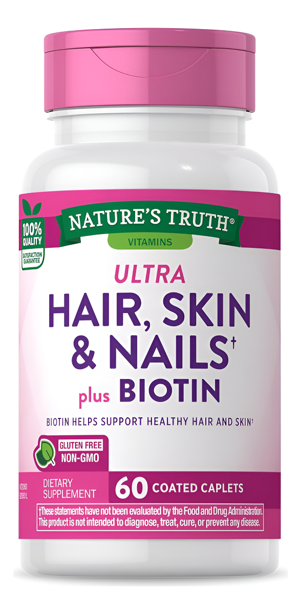 Vitaminas Para El Cabello, La Piel Y Las Uñas, 60 Cápsulas | Con Biotina Y Colágeno | Suplemento Sin Omg Y Sin Gluten Para Mujeres Y Hombres | Por Na