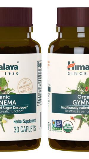Himalaya Gymnema Sylvestre Orgánica Para El Metabolismo De La Glucosa, 700 Mg, 30 Tabletas, Paquete De 2