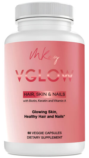 Marwa Kadi Vglow Vitamina Para El Cabello, La Piel Y Las Uñas, Suplemento Dietético Y Vegano, Sin Gluten, 60 Cápsulas
