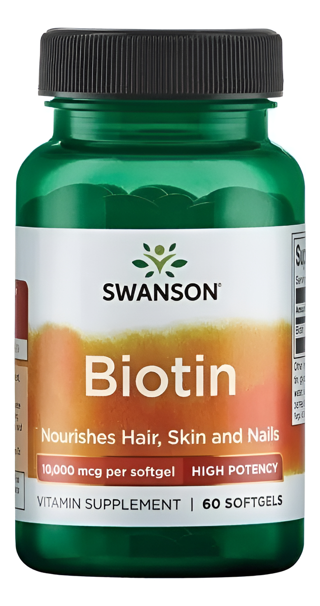Biotina Alta Potencia 10.000 Mcg Per 60 Caps De Swanson