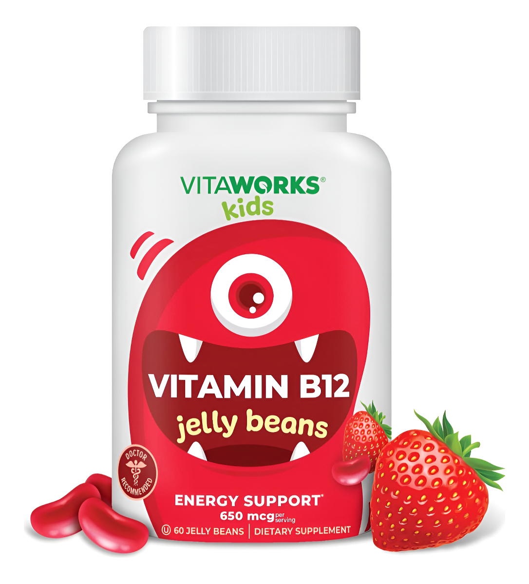 Vitaworks Gomitas De Vitamina B12 De 650 Mcg Para Niños 60 Unidades
