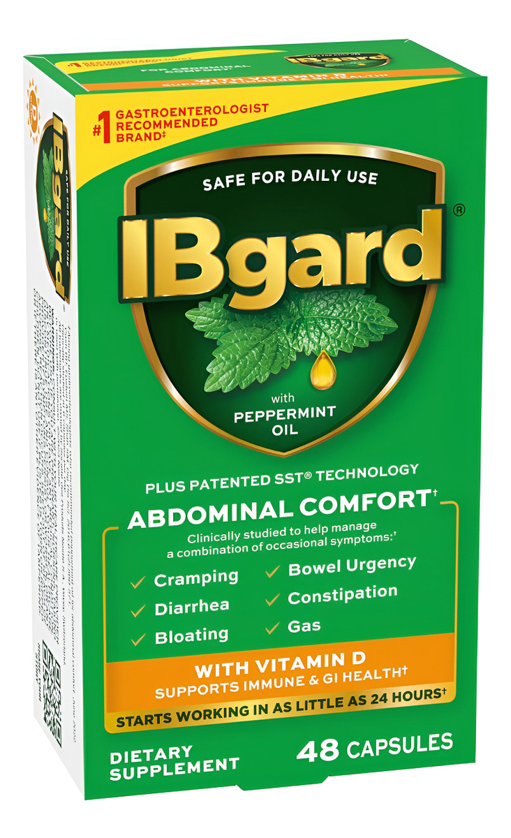 Ibgard Con Vitamina D Suplemento Diario De Apoyo A La Salud Intestinal Para Ayudar A Controlar Una Combinación De Sínto