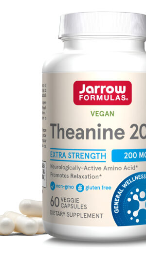 Jarrow Formulas Teanina 200 Mg, Aminoácido Neurológicamente Activo, Que Se Encuentra En El Té Verde, Promueve La Relaja