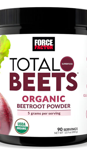 Force Factor Total Beets - Superalimento Orgánico De Remolacha En Polvo Para Impulsar La Nutrición Diaria, Usda Orgánic