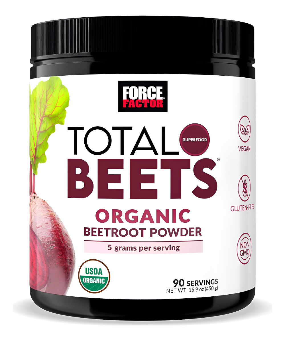 Force Factor Total Beets - Superalimento Orgánico De Remolacha En Polvo Para Impulsar La Nutrición Diaria, Usda Orgánic