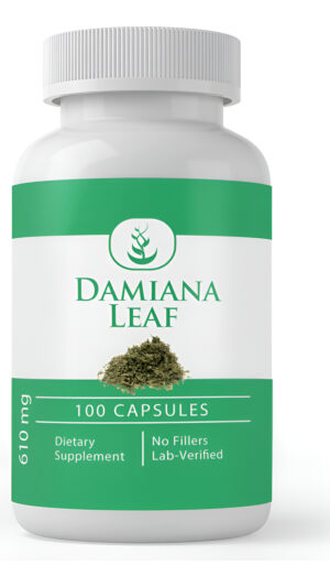 Pure Organic Ingredients Hoja De Damiana De Ingredientes Originales Puros, 100 Cápsulas