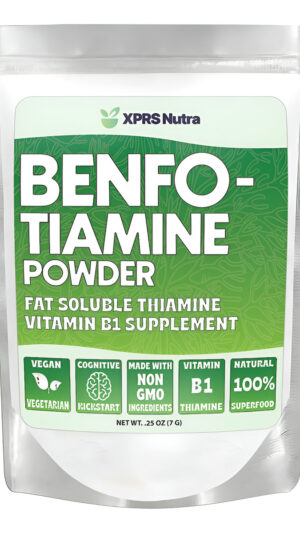 Xprs Nutra Benfotiamina En Polvo (tiamina) - Suplemento Liposoluble Con Tiamina Heart Happy