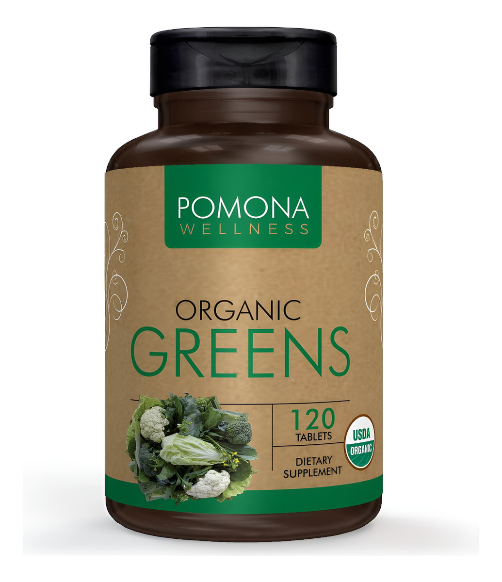 Pomona Wellness Suplemento Super Greens, Lleno De Vitaminas Y Minerales Superalimentos, Frutas Y Verduras, Polvo Verde