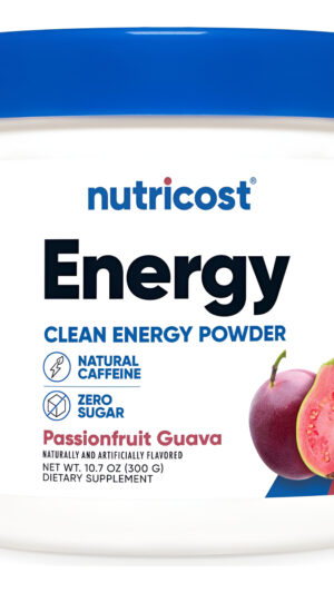 Nutricost Bebida Energética En Polvo, 300 Gr, 60 Servicios - Suplemento Preentrenamiento Con Sabores Naturales