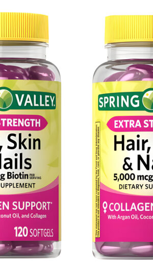 Spring Valley Suplemento Dietético Extra Fuerte De Biotina Para Cabello, Piel Y Uñas, 5,000 Mcg, 120 Unidades Pack De 2